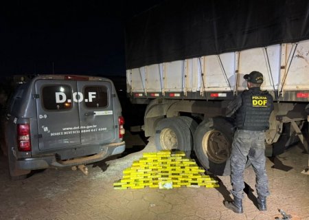 Carga de cocaína avaliada em mais de R$ 5 milhões é apreendida em pneu de carreta