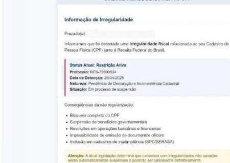 Golpistas imitam Receita Federal em e-mails falsos sobre restitui&ccedil;&atilde;o do IR