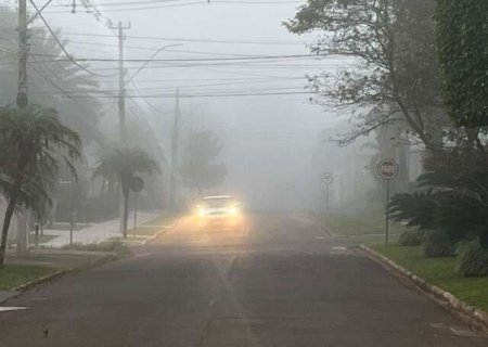 Neblina encobre fronteira e anuncia chegada de frente fria ao Estado